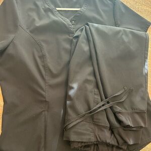 Black and teal scrub sets